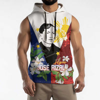 Philippines Rizal Day Sleeveless Hoodie Filipino Sampaguita Grunge Style - Wonder Print Shop
