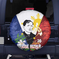 Philippines Rizal Day Spare Tire Cover Filipino Sampaguita Grunge Style - Wonder Print Shop