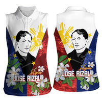 Philippines Rizal Day Women Sleeveless Polo Shirt Filipino Sampaguita Grunge Style - Wonder Print Shop