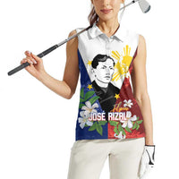 Philippines Rizal Day Women Sleeveless Polo Shirt Filipino Sampaguita Grunge Style - Wonder Print Shop