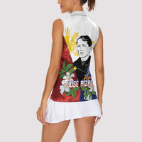 Philippines Rizal Day Women Sleeveless Polo Shirt Filipino Sampaguita Grunge Style - Wonder Print Shop