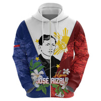 Philippines Rizal Day Zip Hoodie Filipino Sampaguita Grunge Style - Wonder Print Shop