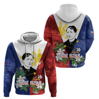 Philippines Rizal Day Zip Hoodie Filipino Sampaguita Grunge Style - Wonder Print Shop