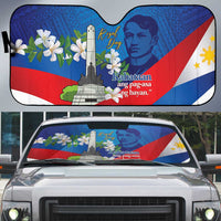Philippines Rizal Day Auto Sun Shade Filipino Motto Stella Polynesian Pattern - Wonder Print Shop