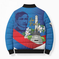 Philippines Rizal Day Bomber Puffer Jacket Filipino Motto Stella Polynesian Pattern - Wonder Print Shop