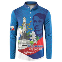 Philippines Rizal Day Button Sweatshirt Filipino Motto Stella Polynesian Pattern - Wonder Print Shop