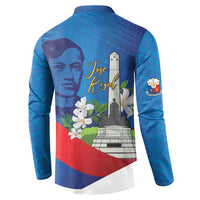 Philippines Rizal Day Button Sweatshirt Filipino Motto Stella Polynesian Pattern - Wonder Print Shop