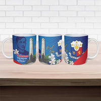Philippines Rizal Day Ceramic Mug Filipino Motto Stella Polynesian Pattern - Wonder Print Shop