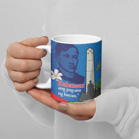 Philippines Rizal Day Ceramic Mug Filipino Motto Stella Polynesian Pattern - Wonder Print Shop