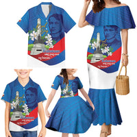 Philippines Rizal Day Family Matching Mermaid Dress and Hawaiian Shirt Filipino Motto Stella Polynesian Pattern - Wonder Print Shop