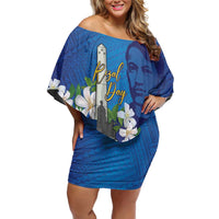 Philippines Rizal Day Family Matching Off Shoulder Short Dress and Hawaiian Shirt Filipino Motto Stella Polynesian Pattern - Wonder Print Shop