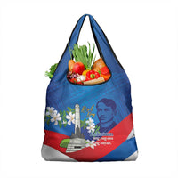 Philippines Rizal Day Grocery Bag Filipino Motto Stella Polynesian Pattern - Wonder Print Shop