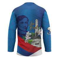 Philippines Rizal Day Hockey Jersey Filipino Motto Stella Polynesian Pattern - Wonder Print Shop