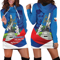 Philippines Rizal Day Hoodie Dress Filipino Motto Stella Polynesian Pattern - Wonder Print Shop