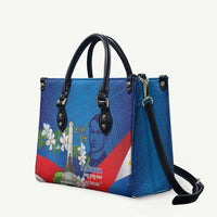 Philippines Rizal Day Leather Bag Filipino Motto Stella Polynesian Pattern - Wonder Print Shop