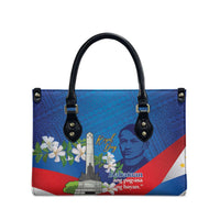 Philippines Rizal Day Leather Bag Filipino Motto Stella Polynesian Pattern - Wonder Print Shop