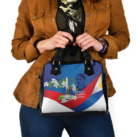 Philippines Rizal Day Shoulder Handbag Filipino Motto Stella Polynesian Pattern - Wonder Print Shop