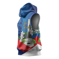 Philippines Rizal Day Sleeveless Hoodie Filipino Motto Stella Polynesian Pattern - Wonder Print Shop