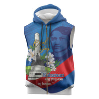 Philippines Rizal Day Sleeveless Zip Hoodie Filipino Motto Stella Polynesian Pattern - Wonder Print Shop