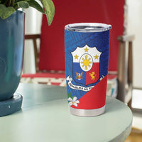 Philippines Rizal Day Tumbler Cup Filipino Motto Stella Polynesian Pattern - Wonder Print Shop