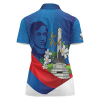 Philippines Rizal Day Women Polo Shirt Filipino Motto Stella Polynesian Pattern - Wonder Print Shop