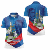 Philippines Rizal Day Women Polo Shirt Filipino Motto Stella Polynesian Pattern - Wonder Print Shop