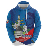 Philippines Rizal Day Zip Hoodie Filipino Motto Stella Polynesian Pattern - Wonder Print Shop