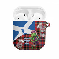 Saint Andrews Day Scotland AirPods Case Thistle Traditional Bagpipe Tartan Pattern - Wonder Print Shop