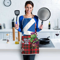 Saint Andrews Day Scotland Apron Thistle Traditional Bagpipe Tartan Pattern - Wonder Print Shop