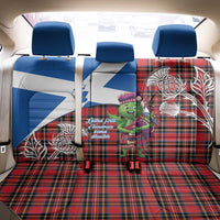 Saint Andrews Day Scotland Back Car Seat Cover Thistle Traditional Bagpipe Tartan Pattern - Wonder Print Shop