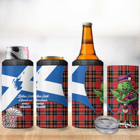Saint Andrews Day Scotland 4 in 1 Can Cooler Tumbler Thistle Traditional Bagpipe Tartan Pattern - Wonder Print Shop