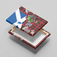 Saint Andrews Day Scotland Canvas Wall Art Thistle Traditional Bagpipe Tartan Pattern - Wonder Print Shop