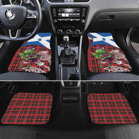 Saint Andrews Day Scotland Car Mats Thistle Traditional Bagpipe Tartan Pattern - Wonder Print Shop
