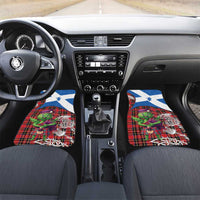 Saint Andrews Day Scotland Car Mats Thistle Traditional Bagpipe Tartan Pattern - Wonder Print Shop