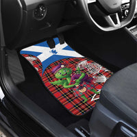 Saint Andrews Day Scotland Car Mats Thistle Traditional Bagpipe Tartan Pattern - Wonder Print Shop