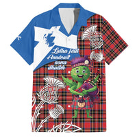 Saint Andrews Day Scotland Family Matching Off The Shoulder Long Sleeve Dress and Hawaiian Shirt Thistle Traditional Bagpipe Tartan Pattern - Wonder Print Shop