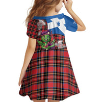 Saint Andrews Day Scotland Family Matching Off Shoulder Maxi Dress and Hawaiian Shirt Thistle Traditional Bagpipe Tartan Pattern - Wonder Print Shop