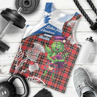Saint Andrews Day Scotland Men Tank Top Thistle Traditional Bagpipe Tartan Pattern - Wonder Print Shop