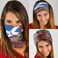 Saint Andrews Day Scotland Neck Gaiter Thistle Traditional Bagpipe Tartan Pattern - Wonder Print Shop