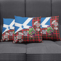 Saint Andrews Day Scotland Pillow Cover Thistle Traditional Bagpipe Tartan Pattern - Wonder Print Shop