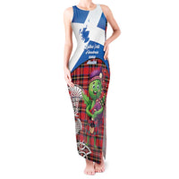 Saint Andrews Day Scotland Tank Maxi Dress Thistle Traditional Bagpipe Tartan Pattern - Wonder Print Shop
