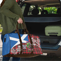 Saint Andrews Day Scotland Travel Bag Thistle Traditional Bagpipe Tartan Pattern - Wonder Print Shop