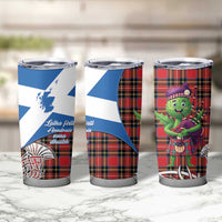 Saint Andrews Day Scotland Tumbler Cup Thistle Traditional Bagpipe Tartan Pattern - Wonder Print Shop