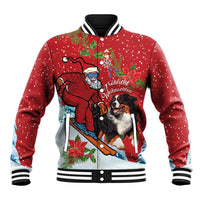 Switzerland Christmas Baseball Jacket Greater Swiss Mountain Dog Santa - Merry Xmas - Wonder Print Shop