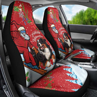 Switzerland Christmas Car Seat Cover Greater Swiss Mountain Dog Santa - Merry Xmas - Wonder Print Shop