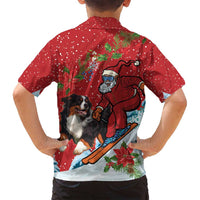 Switzerland Christmas Family Matching Long Sleeve Bodycon Dress and Hawaiian Shirt Greater Swiss Mountain Dog Santa - Merry Xmas - Wonder Print Shop