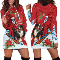Switzerland Christmas Hoodie Dress Greater Swiss Mountain Dog Santa - Merry Xmas - Wonder Print Shop