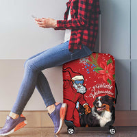 Switzerland Christmas Luggage Cover Greater Swiss Mountain Dog Santa - Merry Xmas - Wonder Print Shop