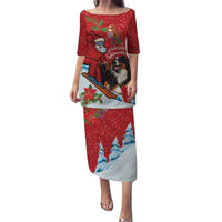 Switzerland Christmas Puletasi Greater Swiss Mountain Dog Santa - Merry Xmas - Wonder Print Shop