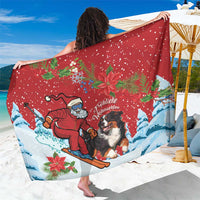 Switzerland Christmas Sarong Greater Swiss Mountain Dog Santa - Merry Xmas - Wonder Print Shop